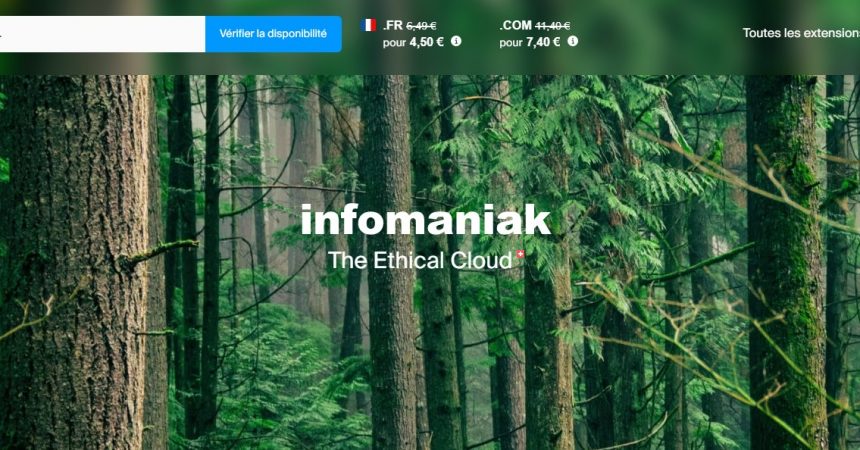 Page d'accueil Infomaniak