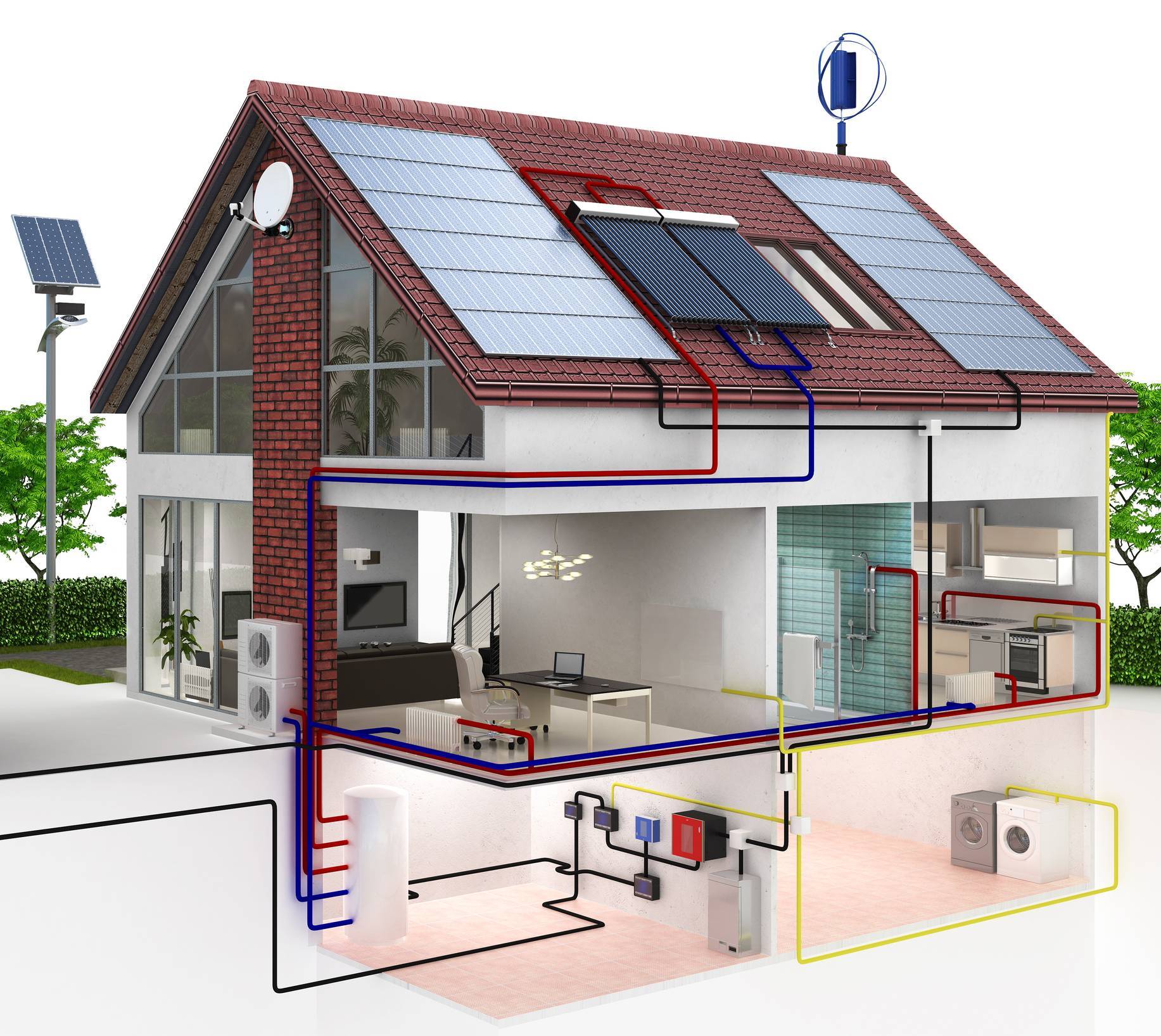 un système de chauffage solaire maison passive