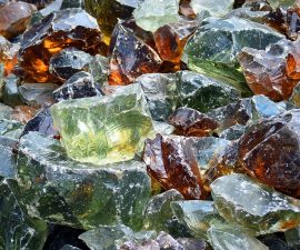 Verre pilé destiné au recyclage